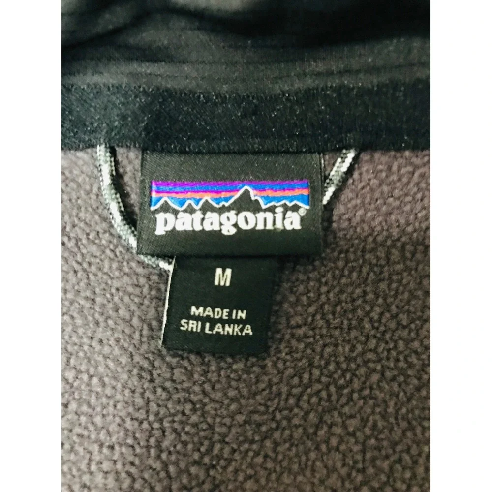 Patagonia R1 Daily Pullover 1/2 Zip‎ Men Size Medium Black Logo Esdec Solar EUC